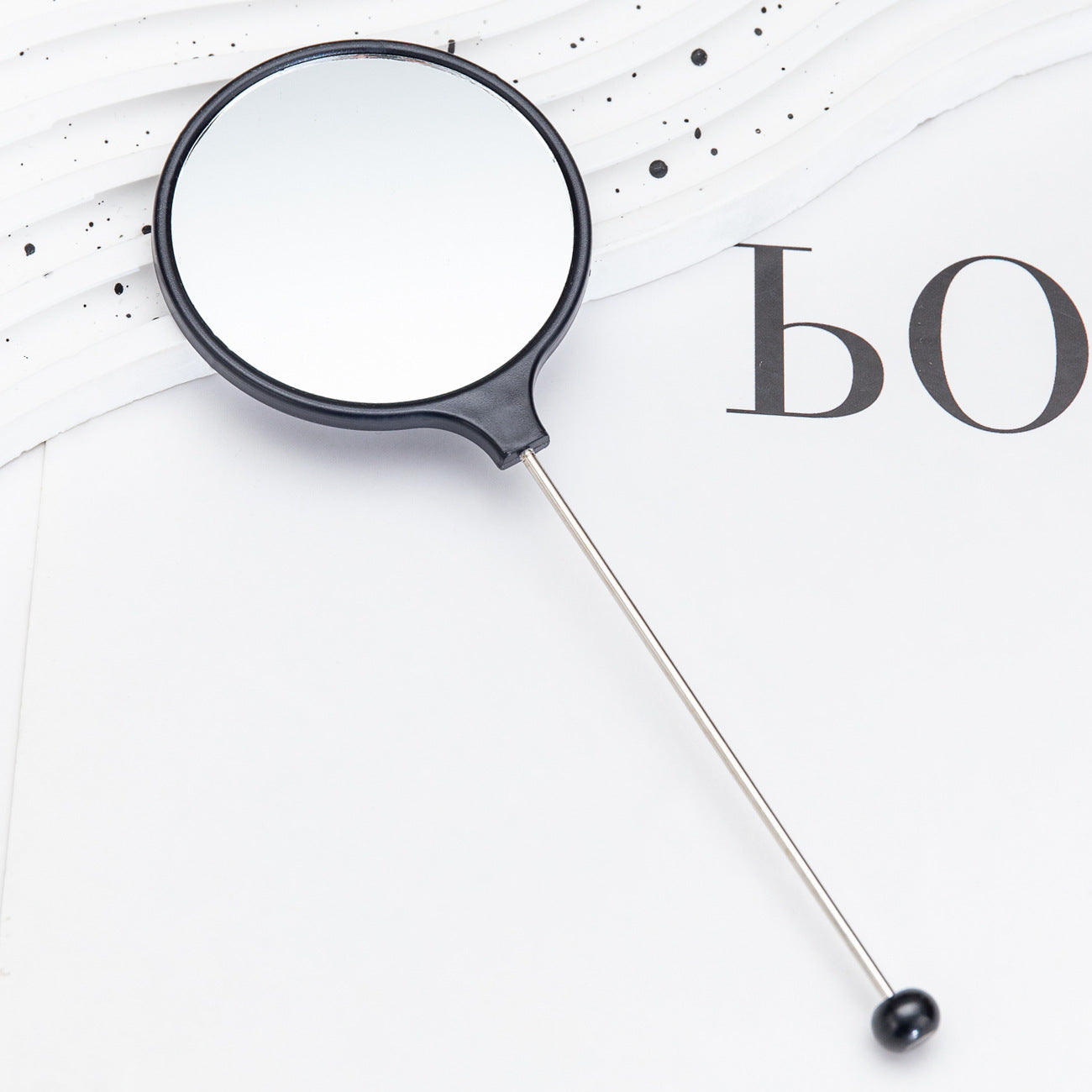 Wholesale Hand Holding Round DIY Beaded Small Mirror Portable HD Mirror Handheld Mirror